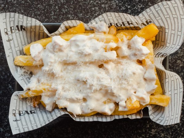 Картофель с курицей и дор блю