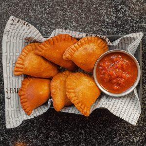 Чебуреки с мясом и аджикой