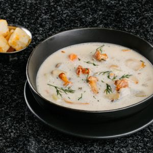 Сливочный суп с грибами