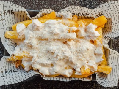 Картофель с курицей и дор блю