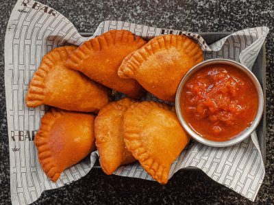 Чебуреки с мясом и аджикой